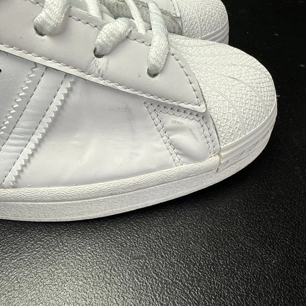 Adidas Superstar Mens Size 12 Triple White Athletic Lifestyle Shoes Sneakers